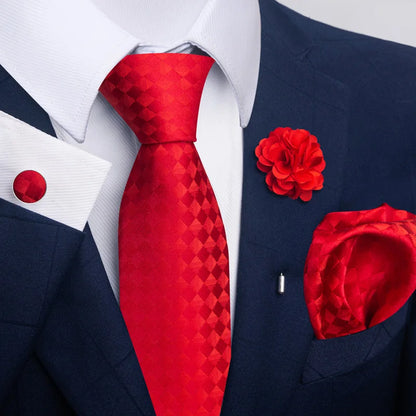 Men's Pocket Square Cufflink Tie Set Wedding Accessories by EXPROTAS