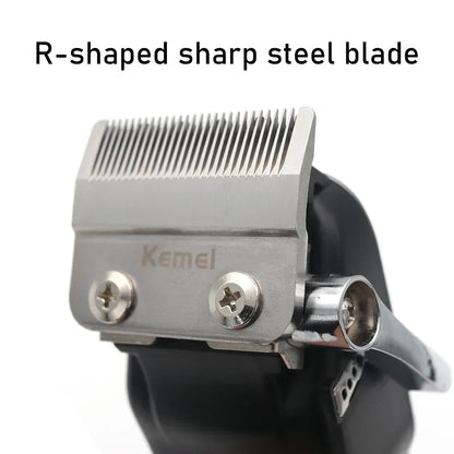 Kemei Cordless Hair Clipper Professional Trimmer USB LED Low Noise Cutting