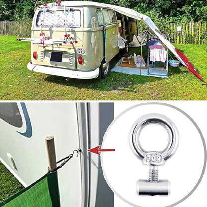 2/4/6/8pcs Awning Rail Stoppers 6mm Stops Motorhome Campervan Caravan Stainless Sliding Rail Track Lifting Ring Screw Slip Ring