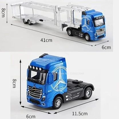 1:50 Diecast Truck Toy Container Model with Sound & Light for Boys