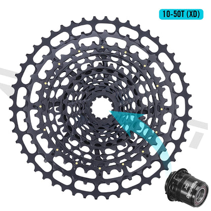 SPEDAO MTB Cassette 10–50T | 12-Speed XD Compatible Sprocket Steel Flywheel