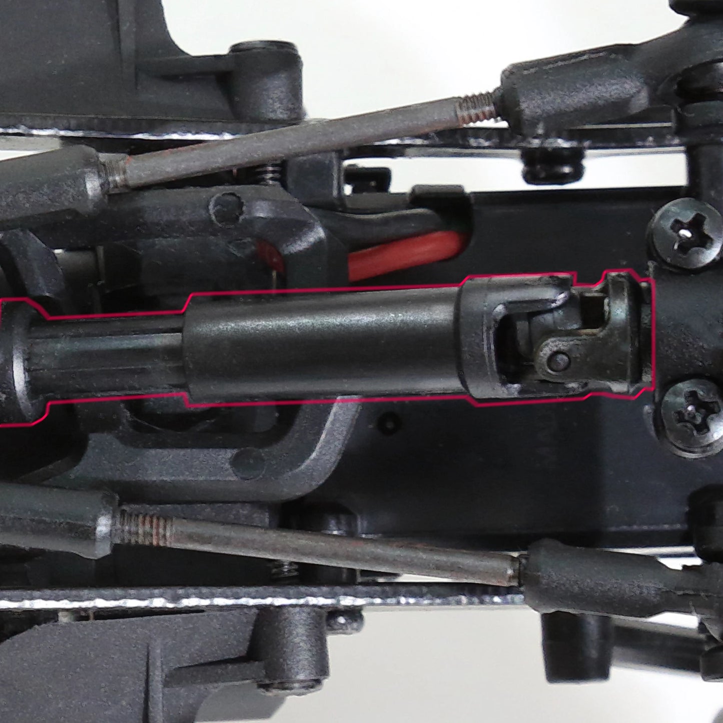 RED SPIDER 2pcs Steel Drive Shafts for Axial SCX24 Chevy Wrangler Bronco