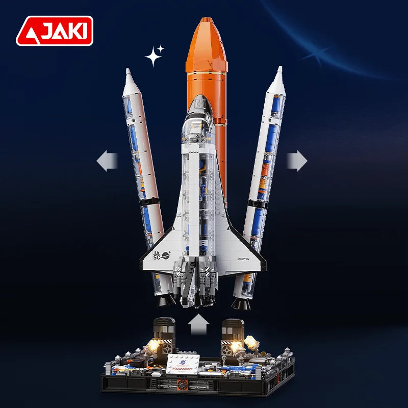 JAKI-8513 Space rocket Space shuttle to explore the moon Space rocket build model adult children's building blocks toy-EXPROTAS