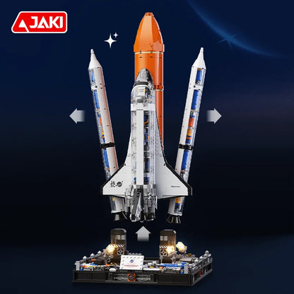 JAKI-8513 Space rocket Space shuttle to explore the moon Space rocket build model adult children's building blocks toy-EXPROTAS