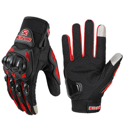 EXPROTAS Full Finger Motorcycle Gloves Non-slip Touch Screen Biker Gear