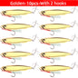 10pcs Fishing Lure Metal Jig Baits Sea Saltwater Casting Tackle 7g-80g