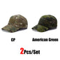 2Pcs Camouflage Baseball Cap Breathable Sun Hat Outdoor Hunting Fishing