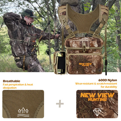 Pack Bino Straps Harness for Hunting Chest Pack with Detachable Pouch