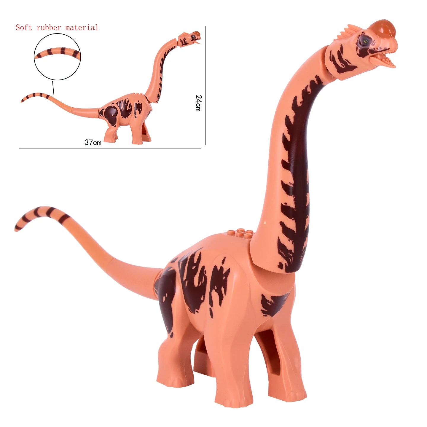 MOC Jurassic Building Block Dinosaur Model Big Brachiosaurus Toy