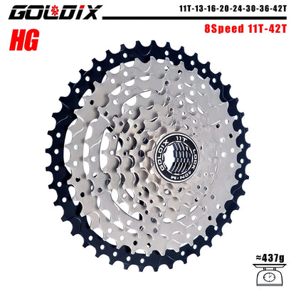 GOLDIX MTB Cassette 8/9/10/11/12 Speed 36T-52T HG for Shimano SRAM Freehub