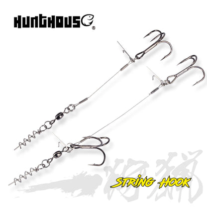 Single Double Hook 9cm 12cm Fishing Rig for Big Shad Tackle