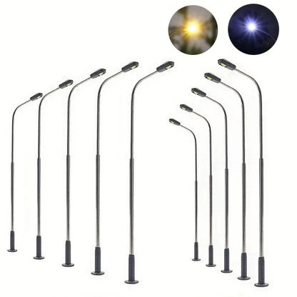 5PCS Miniature Street Lamp LED Model 3V Road Light for Diorama Layout