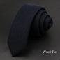 Men Necktie Wool Slim Brown Handmade Casual Ties Accessories
