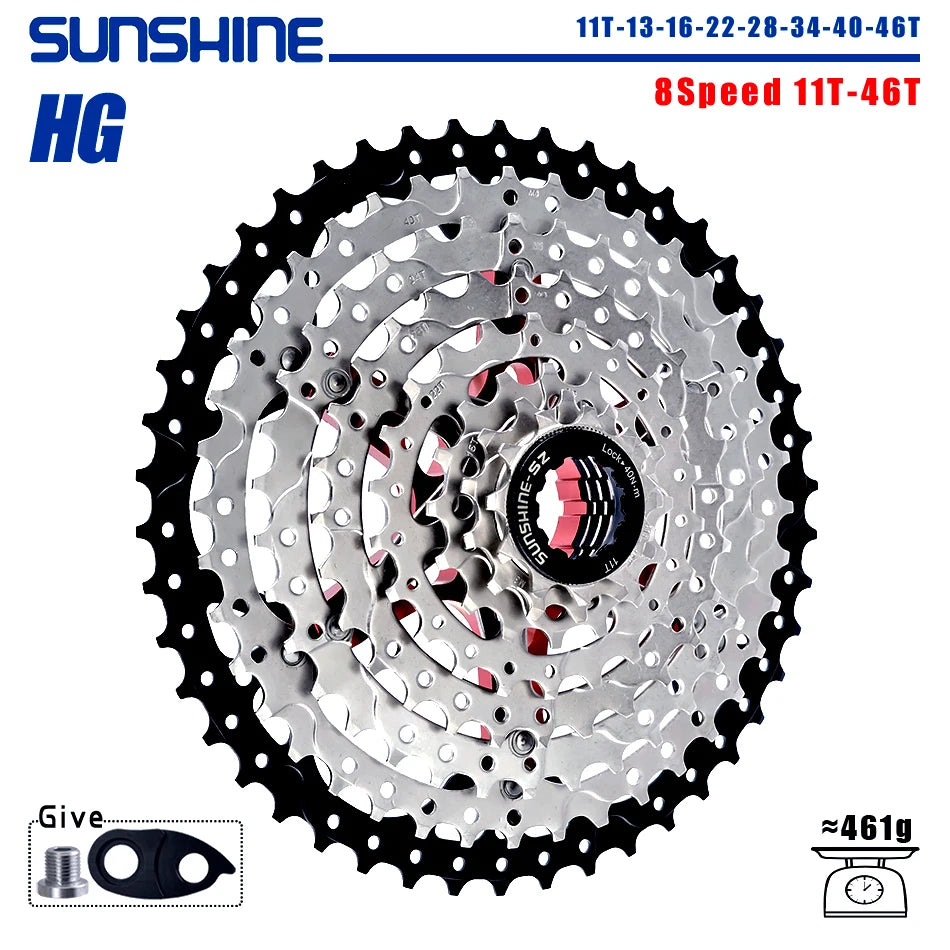 SUNSHINE 8-12 Speed Bicycle Cassette Freewheel HG Sprocket 32-52T for Shimano SRAM Flywheel