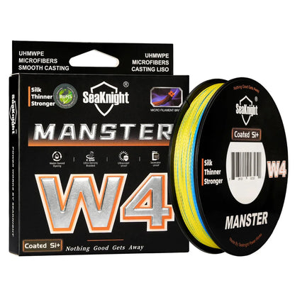 SeaKnight W4 Series Ultra-Thin 4-Strand Braided Fishing Line, 300M/500M Strong Anti-UV Saltwater Si+Coating