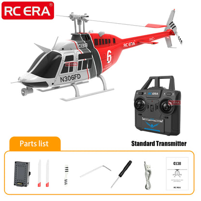 RC ERA C138 Bell 206 Helicopter 4CH 6-Axis Gyro Altitude Hold RTF Adult Hobby