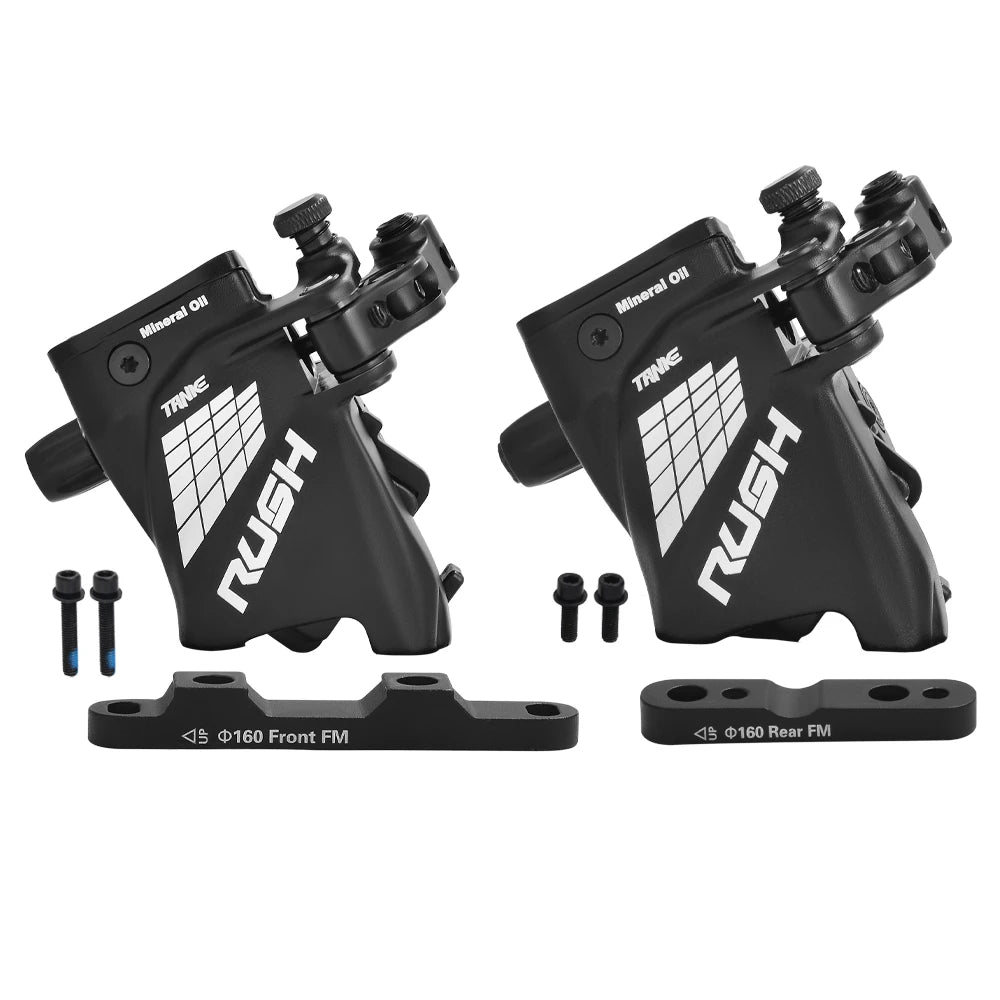 TANKE Line Pulling Oil Pressure Calipers Hydraulic Disc Brake  Road Bike Brake Set RUSH Front Rear 160MM Scooter Bicycle Parts-EXPROTAS
