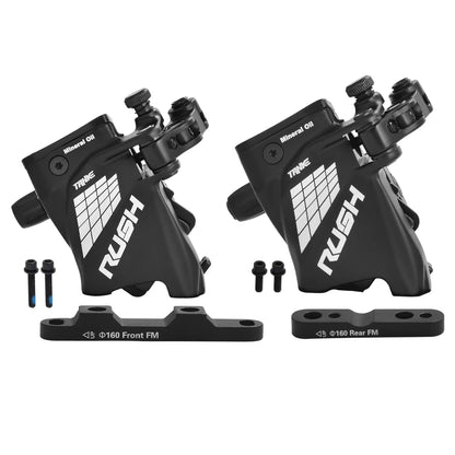TANKE Line Pulling Oil Pressure Calipers Hydraulic Disc Brake  Road Bike Brake Set RUSH Front Rear 160MM Scooter Bicycle Parts-EXPROTAS