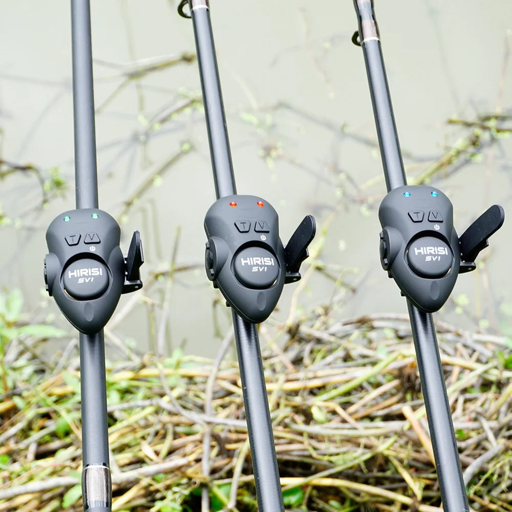 Hirisi SV1 Carp Fishing Bite Alarm Set Luminous Bite Indicator Portable Case