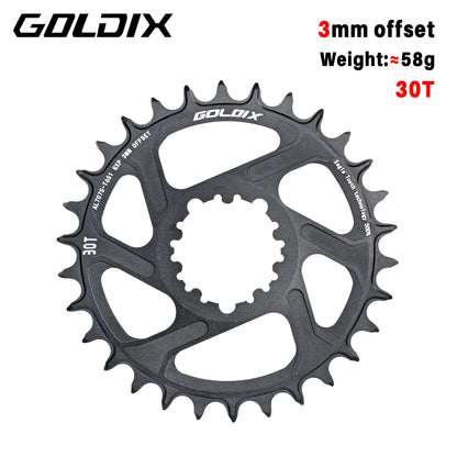 0/3/6mm Offset Goldix Chainring Narrow Wide Direct Mount for SRAM MTB