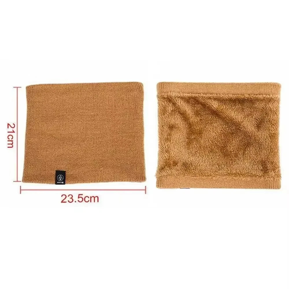 Winter Windproof Neck Gaiter Warm Thickened Plush Tube Scarf for Skiing