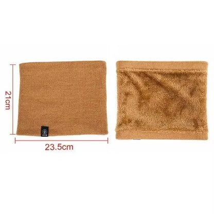 Winter Windproof Neck Gaiter Warm Thickened Plush Tube Scarf for Skiing