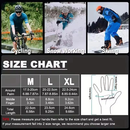 Winter Touch Screen Gloves Thermal Waterproof Windproof for Men Women