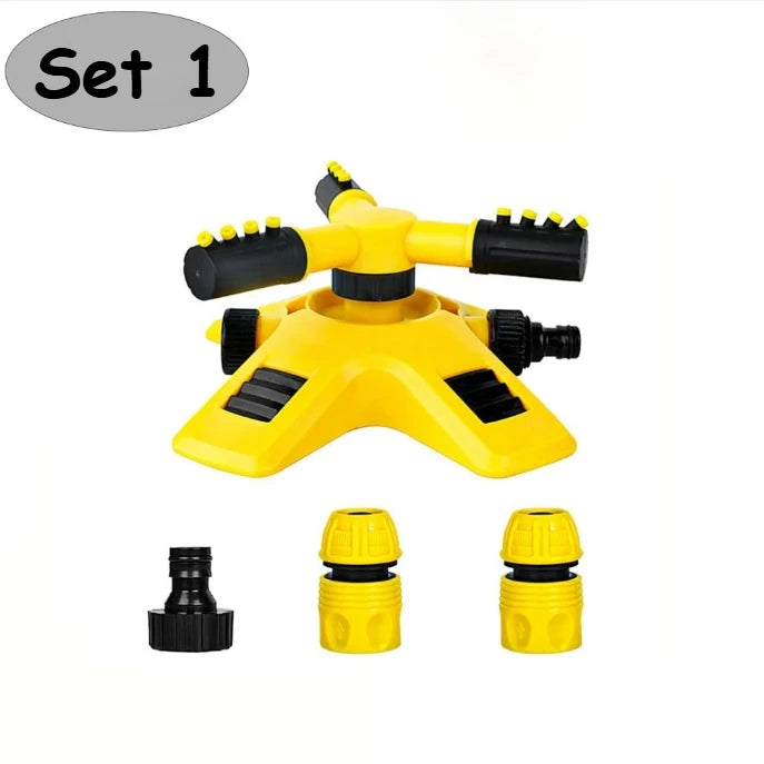 Automatic Rotating Water Sprinkler 360° Garden Lawn Irrigation System 3PCS