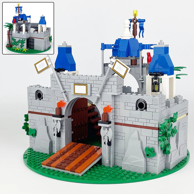 Medieval Knight Castle Building Blocks MOC Construction Scene Brick Toy Set