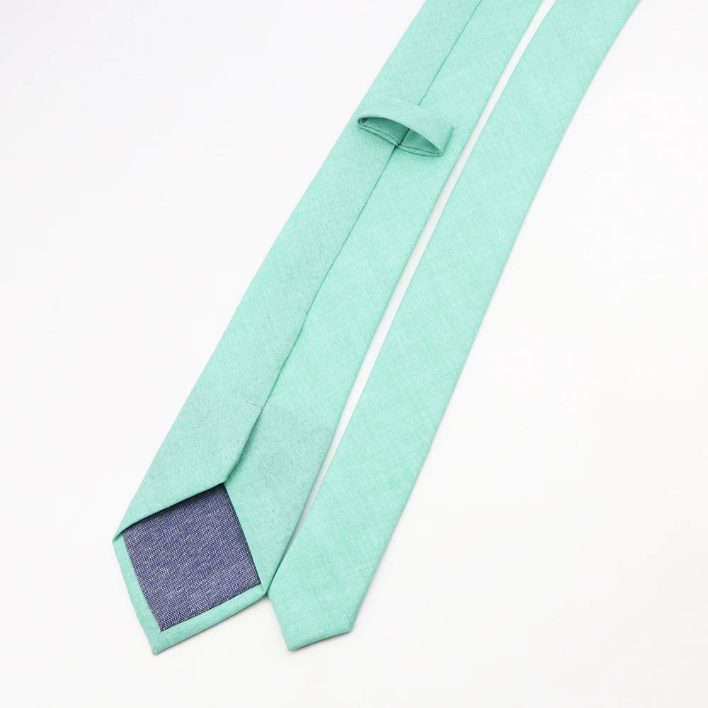 Mens Slim Solid Colour Tie 6.5cm Wedding Party Classic Necktie