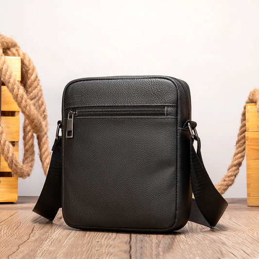 WESTAL Men’s Genuine Leather Shoulder Bag Small Crossbody Messenger