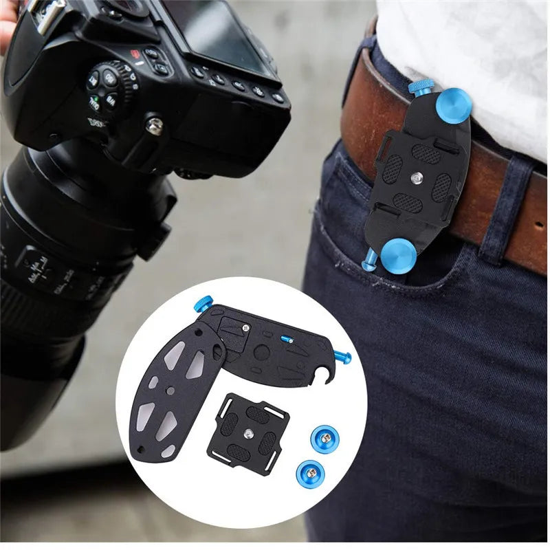 Camera Waist Belt Clip Quick Release Buckle Backpack Shoulder Strap Mount Holder