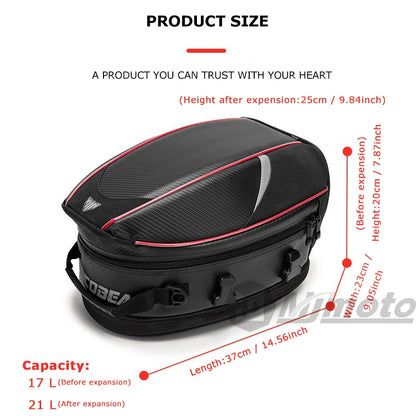 Motorcycle Back Seat Bag Waterproof Large Capacity Motorcycle Tail Bag Universal Motorbike Travel Luggage Saddle Bag-EXPROTAS