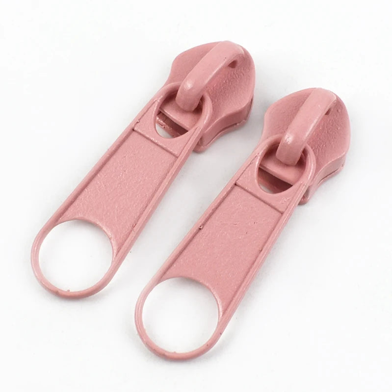 50/100/200Pcs 3#5# Zipper Slider For Nylon Zippers Bag Garment Zip Puller Backpack Pocket Zips Repair Kit DIY Sewing Accessories