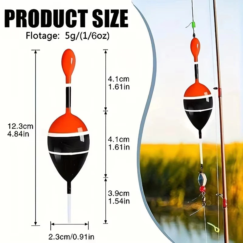 Balsa Wood Slip Bobber Fishing Float Kit with Stops Freshwater Tackle