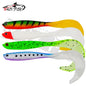 4PCS Fishing Lure Jigging Soft Baits 12.5cm 5.5g Hooks for Bass Pike