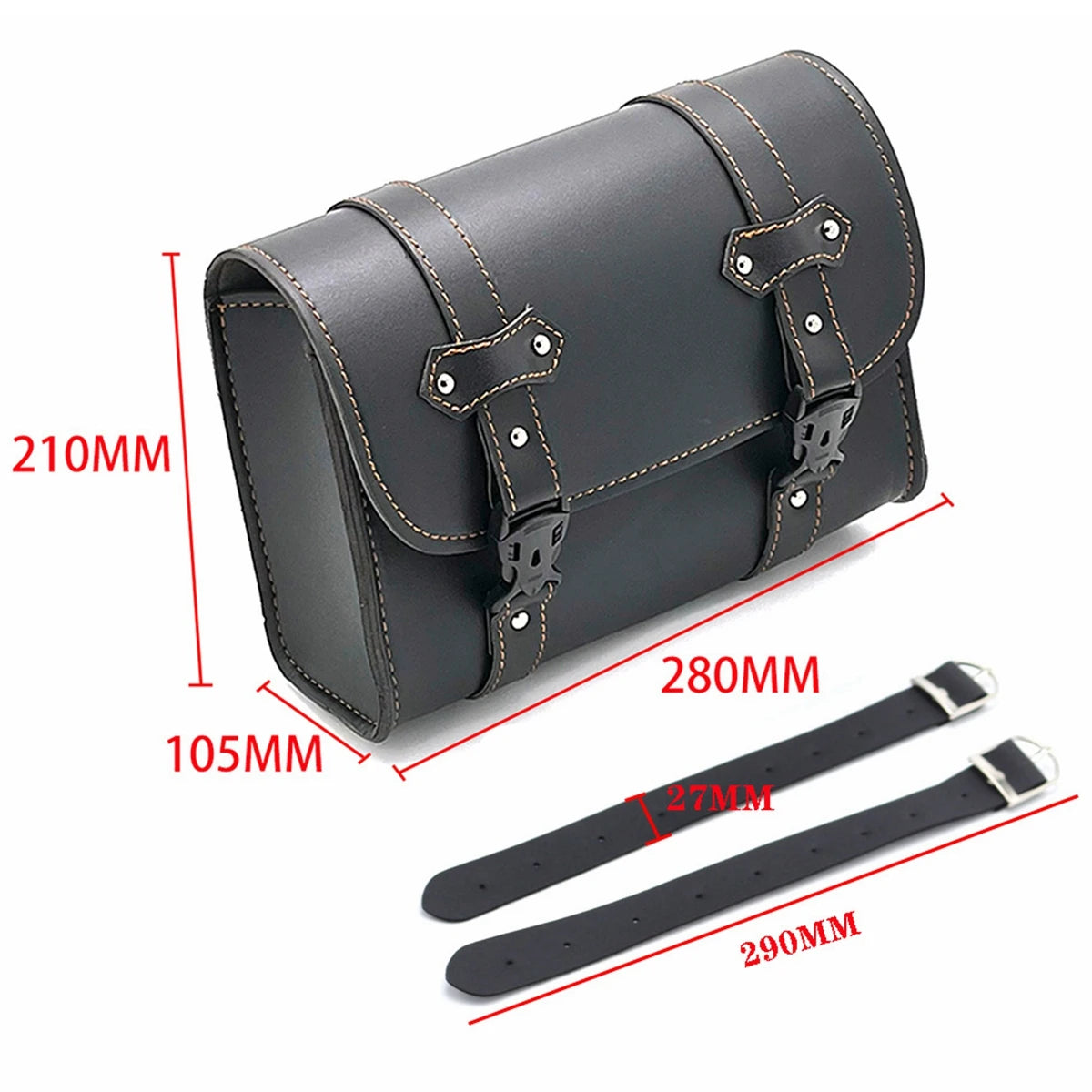 PU Leather Motorcycle Fork Tool Bag for Harley Sportster XL883/XL1200 Chopper Bobber