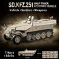 WW2 British Churchill Infantry Tank Building Blocks Military Brick Toy Set