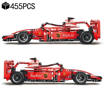 455Pcs F1 Building Blocks Car Model MOC Toy Construction Set for Children