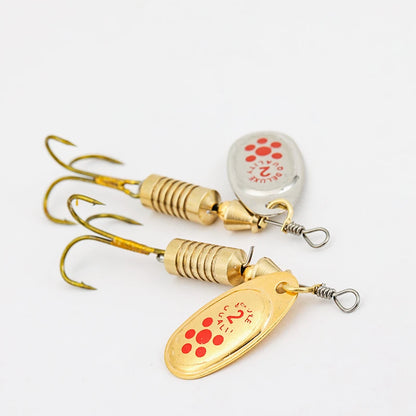 New 10PCS Spinner Spoon Metal Bait Fishing Lures with Box Sequins Crankbait Spoon Baits Bass Trout Perch Pike Rotating 6.3cm 7g