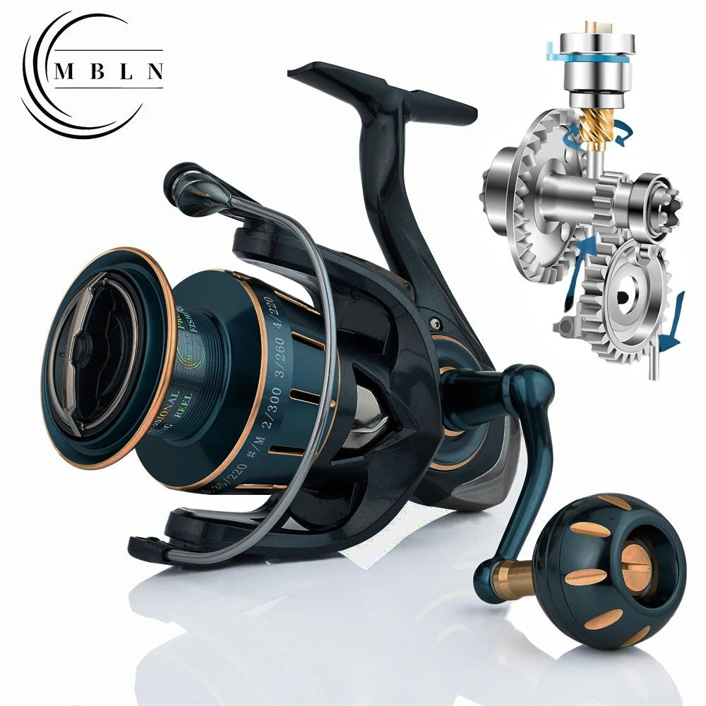 MBLN Spinning Reel Alloy CNC Arm 5+1BB Saltwater Fishing Reel