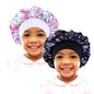 Curly Hair Adjustable Kids Satin Bonnet Sleep Cap Cartoon Hat for Baby