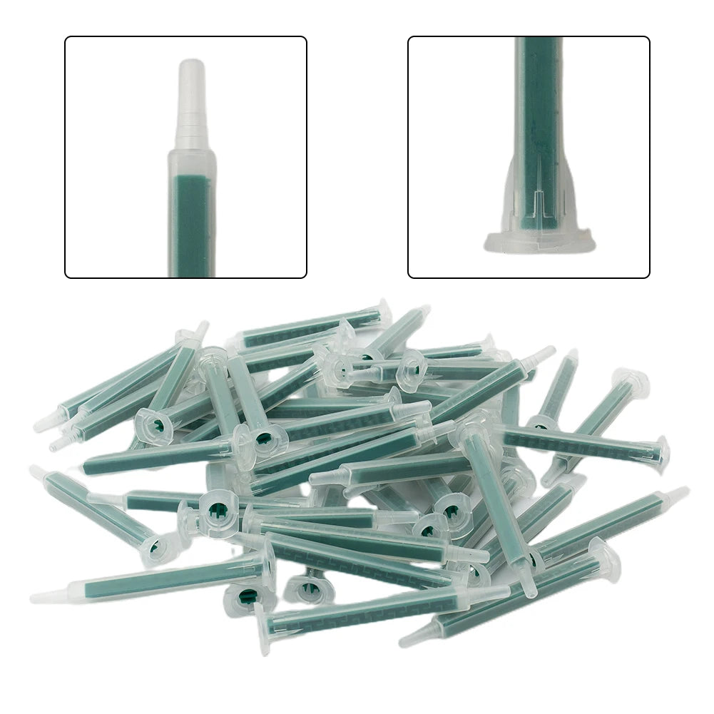 50pcs 2K Adhesive Mixing Nozzles Static Mixer Tips Epoxy Resin Glue Accessories