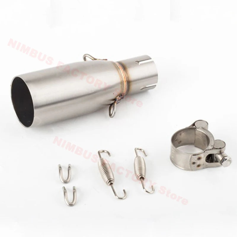 51mm Motorcycle Exhaust Middle Link Pipe Muffler Adapter Section Adjust Tube for Piaggio Beverly X10 MP3 125 250 300 250LT 300L-EXPROTAS