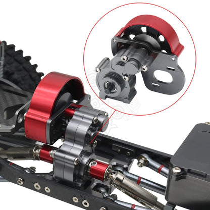 1/10 RC Crawler Metal Transmission Gearbox w/ Motor Gear for Axial SCX10