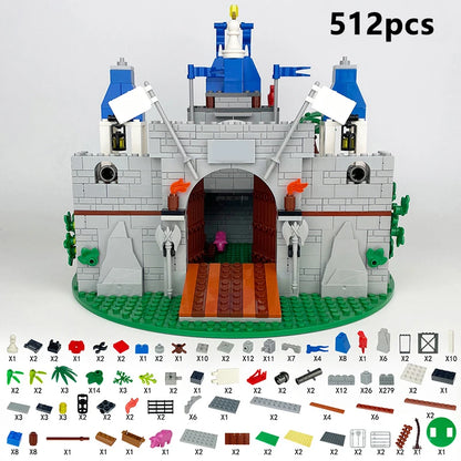 Medieval Knight Castle Building Blocks MOC Construction Scene Brick Toy Set