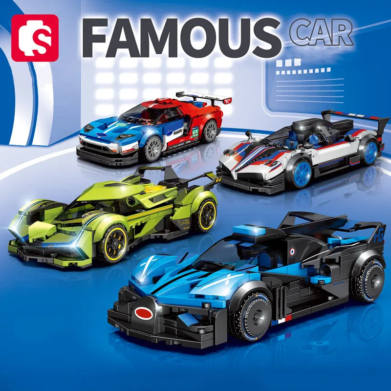 SEMBO Famous Car Series Sports Car Building Blocks Racing Vehicle Model Toy Gift