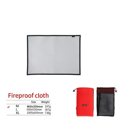 Outdoor Camping Fireproof Cloth BBQ Insulation Mat Flame Retardant Fiberglass Pad