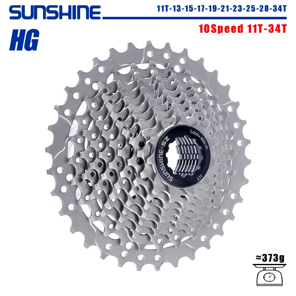 SUNSHINE Road Bike Cassette for Shimano HG 8–12 Speed Multiple Ratios - EXPROTAS