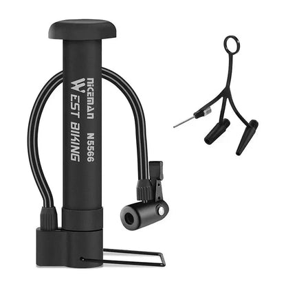Bicycle Pump Inflator 80 PSI Portable Bike Tyre Schrader Valve MTB